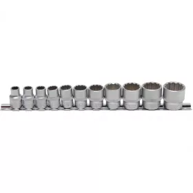   BGS technic Súprava nástrčných dvanásťhranných hlavíc | 10 mm (3/8") | palcové veľkosti | 5/16" - 7/8" | 11 ks (BGS 9112)
