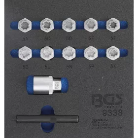   BGS technic Sada gola hlavíc na bezpečnostné skrutky kolies pre Mercedes | 12.5 mm (1/2“) | 12 ks (BGS 9338)
