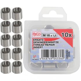   BGS technic Súprava náhradných závitových vložiek | M16 x 1.5 mm | 5 ks (BGS 9432-1)
