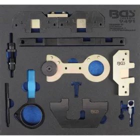   BGS technic Podnos do dielenského vozíka 2/3: súprava náradia na nastavenie motora | BMW M40, M44, M50, M52, M54, M56 (BGS 9491)