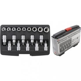   BGS DIY Súprava nástrčných bitov / gola sada | vnútorný šesťhran 12,5 mm (1/2") | T-profil (pre Torx) / E-profil | 19 ks (BGS 95100)