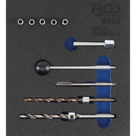   BGS technic Vložka do dielenského vozíka 1/6: súprava na opravu závitov | pre upevňovacie skrutky vstrekovača | 10 ks (BGS 9538)