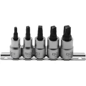   BGS technic Sada nástrčných hlavíc | 10 mm (3/8") | 4-hranný profil (pre MTS-Mortorq) MTS0 - MTS04 | 5-dielna (BGS 9756)