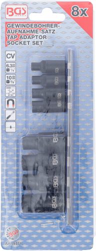 BGS technic Sada na upnutie závitníkov | 6,3 mm (1/4") / 10 mm (3/8") | magnetická | 8-dielna (BGS 9771)