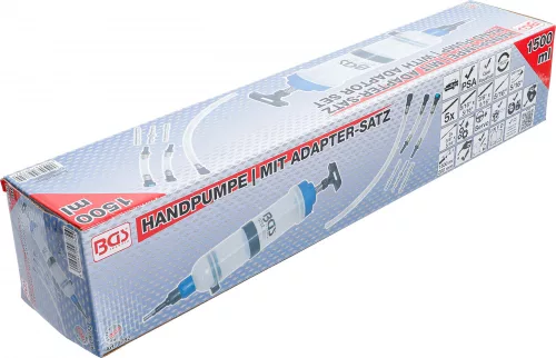 BGS technic Ručná pumpa | 1500 ml | so sadou adaptérov (BGS 9782)