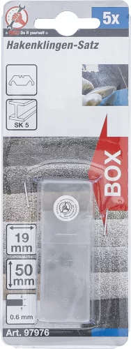 BGS DIY Sada hákových čepelí | 19 mm | 5-dielna (BGS 97976)