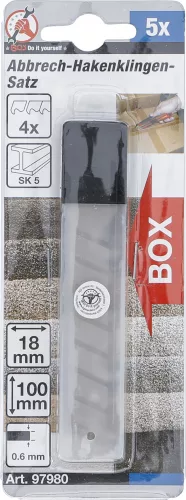 BGS DIY Sada odlamovacích hákových čepelí | 5-dielna (BGS 97980)