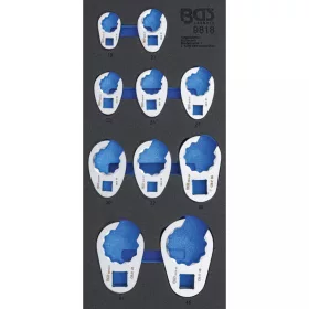   BGS technic Vložka do dielenského vozíka 1/3: súprava plochých otvorených kľúčov | 10 mm (3/8") / 12,5 mm (1/2") / 20 mm (3/4") | 10-dielna (BGS 9818)