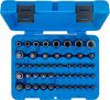 BGS technic Sada nástrčných hlavíc na kľúče a bity | E-profil / T-profil (pre Torx) / T-profil (pre Torx) s otvorom / TP-profil (pre Torx Plus) | 52-dielna (BGS 9839)