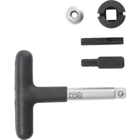   BGS technic Univerzálna sada servisných kľúčov pre olejové výpuste | pre plastové olejové výpuste | pohon vonkajší šesťhran 6,3 mm (1/4"), 10 mm (3/8") | 5-dielna (BGS 9843)