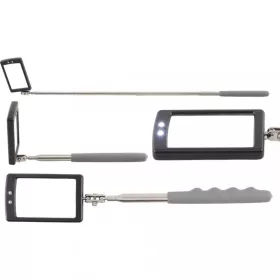   BGS DIY Teleskopické zrkadlo s LED svetlom | 290 - 876 mm (BGS 99302)