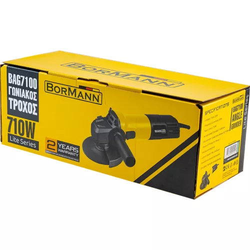 BORMANN Lite Uhlová brúska 710W, Ø115mm, 11000 ot./min (BAG7100)