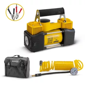   BORMANN DVOJVAČKOVÝ KOMPRESOR S DVOJVALCOVÝM ČERPADLOM 12V ŤAŽKÁ VERZIA, MAX. TLAK 150 psi (BAP1200)