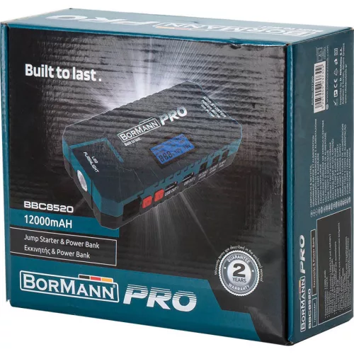 BORMANN Pro Power Bank a štartovací zdroj pre vozidlá, 12 V – 12000 mAh / 500 A(BBC8520)