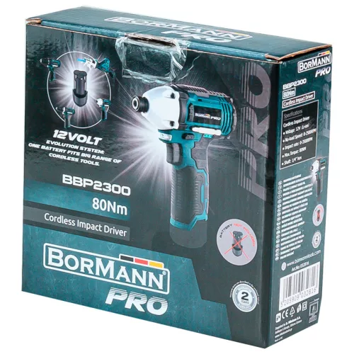 BORMANN Pro AKUMULÁTOROVÝ NÁRAZOVÝ VŔTAK 12V, Li-Ion, 80Nm (SAMOSTATNÉ) PRO LINE (BBP2300)