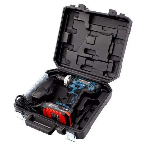 BORMANN Pro AKUMULÁTOROVÝ VŔTAK ,  20V, Li-Ion, 2 RÝCHLOSTI-35Nm- 1x1.5Ah PRO, S KUFROM (BBP3000)