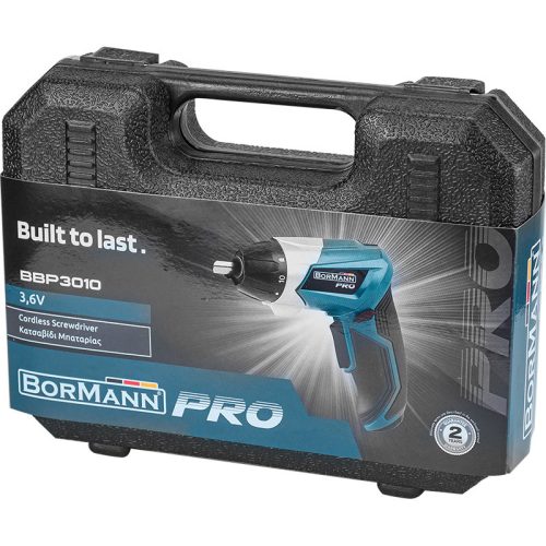 BORMANN Pro AKUMULÁTOROVÝ VŔTAK  3,6V Li-ion, 4Nm, 0-200 ot/min, PRO, S PRÍSLUŠENSTVOM A KUFROM (BBP3010)