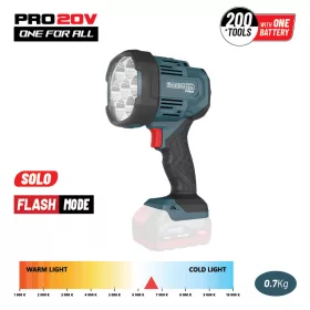   BORMANN Pro akumulátorové LED pracovné svietidlo 20 V, 1000/2500 lm, bez batérie a nabíjačky (BBP3905)