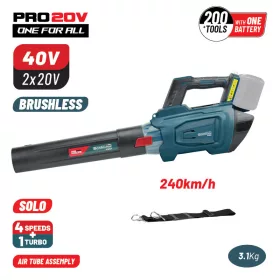   BORMANN Pro akumulátorový fúkač lístia 40 V, bezuhlíkový, 240 km/h, turbo režim, telo stroja (BBP4650)