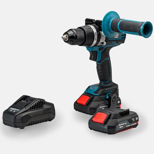 BORMANN Pro AKUMULÁTOROVÝ VŔTAK S BEZKARTÁČOVÝM MOTOROM 20V, Li-ion, 65Nm, 2 RÝCHLOSTI, 2x2Ah, PRO, KUFOR (BBP5140)