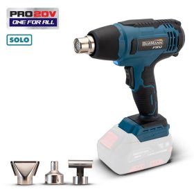  BORMANN Pro AKUMULÁTOROVÁ FÉN NA OHREV 20V, Li-Ion, 550°C, 200 l/min, VRÁTANE 3 PRÍSLUŠENSTVA, SAMOSTATNÉ ZARIADENIE, PRO (BBP5250)
