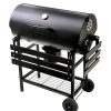 BORMANN ELITE Gril na drevené uhlie 70x35 cm S POKRÝM, BOČNÝM A PREDNÝM STOLOM, TEPLOMEROM A 2 KOLIESKAMI (BBQ1172)