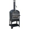 BORMANN ELITE  Tradičná pec na drevo/pec na pizzu 34,5 x 50 cm, s kolieskami a úložným priestorom (BBQ1960)