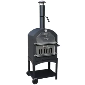   BORMANN ELITE  Tradičná pec na drevo/pec na pizzu 34,5 x 50 cm, s kolieskami a úložným priestorom (BBQ1960)
