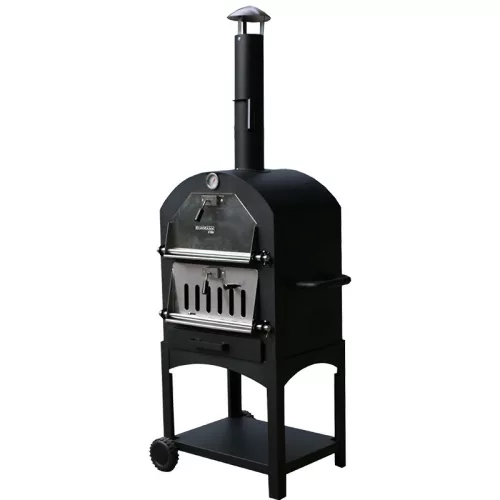 BORMANN ELITE  Tradičná pec na drevo/pec na pizzu 34,5 x 50 cm, s kolieskami a úložným priestorom (BBQ1960)