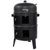 BORMANN ELITE  2-v-1 gril/údiareň na drevené uhlie s kolieskami  (BBQ1970)