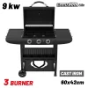 BORMANN ELITE BBQ6030 FORGE záhradný plynový gril s 3 horákmi a liatinovým roštom (BBQ6030)