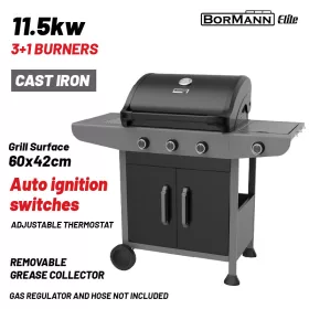   BORMANN ELITE Plynový gril 3+1 horákov, liatinový rošt (BBQ6031)