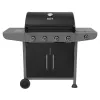 BORMANN ELITE Záhradný plynový gril 4+1 horákov, liatinový rošt, 14,5 kW (BBQ6041)