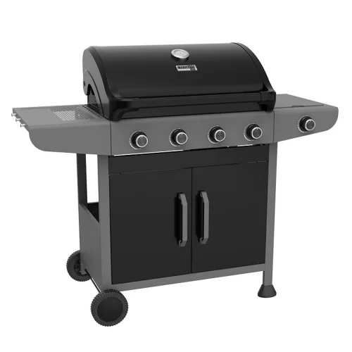 BORMANN ELITE Záhradný plynový gril 4+1 horákov, liatinový rošt, 14,5 kW (BBQ6041)