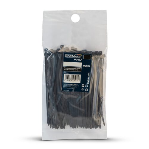 BORMANN Pro NYLONOVÉ VIAZAČKY 4,6*300mm ČIERNA 100ks (BCR5066)