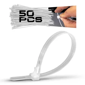   BORMANN Pro NYLONOVÉ KABELOVÉ SPOJKY OTVOR 3,5x150mm BIELA ​​50ks (BCR5092)
