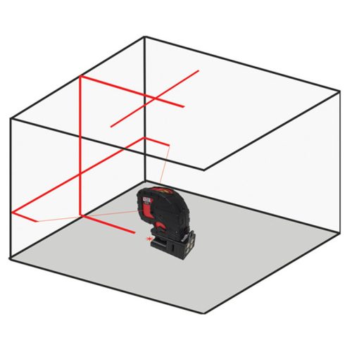 BORMANN Pro Lineárny laserový nivelačný červený lúč 1,5 V s pracovným dosahom 15 m (BDM6700)