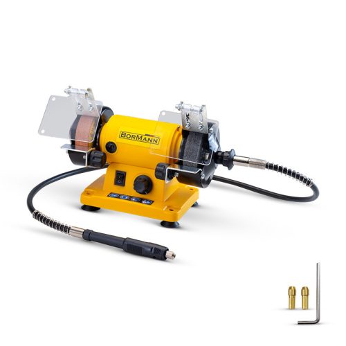 BORMANN MINI STOLNÁ BRÚSKA S FLEXIBILNÝM HRIADEĽOM Φ75mm, MINI, 120W S FLEXIBILNÝM HRIADEĽOM (BDT1200)
