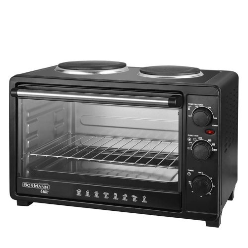 BORMANN ELITE Elektrická trouba 45 litrů s 2 plotnami TITANIUM, 3700 W (BEP4010)