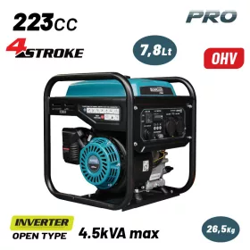   BORMANN Pro invertorový benzínový generátor 3,5 kW, otvorené vyhotovenie, 230 V a USB výstupy (BGB4045)
