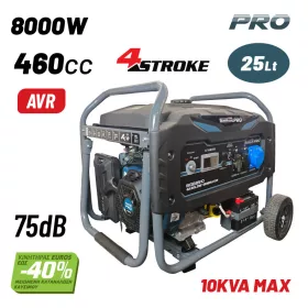   BORMANN Pro benzínový generátor 7800 W, 460 cm³, elektrický štart, AVR a kolesá (BGB8510)