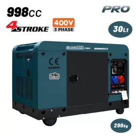  BORMANN Pro trojfázový dieselový generátor 13 kW, 998 cm³, elektrický štart (BGB9813)