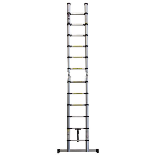 BORMANN Pro HLINÍKOVÝ TELESCOPICKÝ REBRÍK 12 STUPŇOV 1,9+1,9m, SOFT CLOSE (BHL5710)