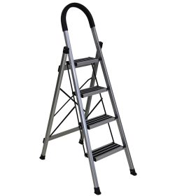   BORMANN Hliníkový rebrík na domáce použitie 3+1 schodov, protišmykový (BHL7034)