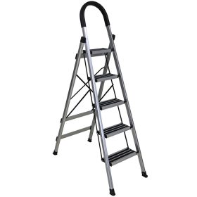   BORMANN Hliníkový rebrík na domáce použitie 4+1 schodov, protišmykový  (BHL7035)