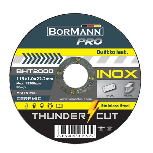 BORMANN Pro KERAMICKÝ REZACÍ DISK ''THUNDER-CUT" ΙΝΟΧ EXTRA DLHÝ KERAMICKÝ Φ115x1 (BHT2000)