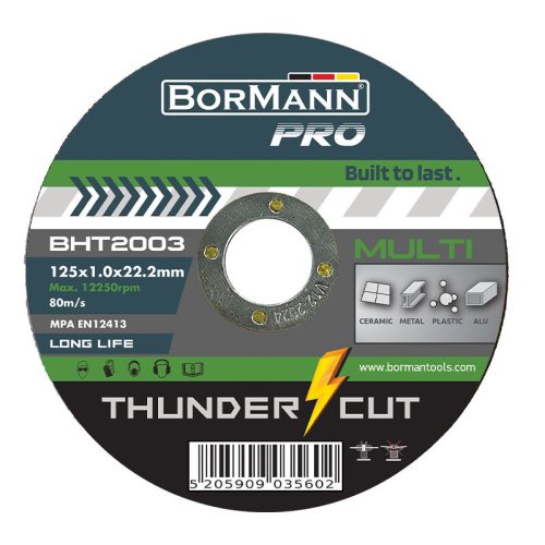 BORMANN Pro REZNÝ DISK ''THUNDER-CUT" MULTI REZANIE DLHÁ ŽIVOTNOSŤ Φ125x1mm (BHT2003)