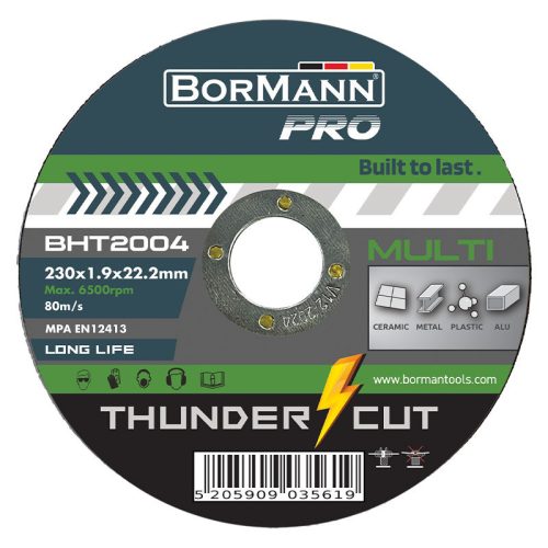 BORMANN Pro Rezací kotúč ''THUNDER-CUT" MULTI CUTTING DLHÁ ŽIVOTNOSŤ Φ230x1,9mm (BHT2004)
