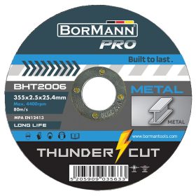   BORMANN Pro Kovový rezací kotúč''THUNDER-CUT" Φ355x2,5x25,4mm (BHT2006)