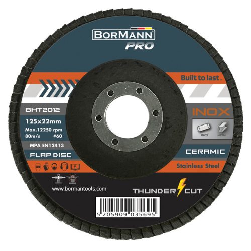 BORMANN Pro REZACÍ KOTÚČ  ''THUNDER-CUT" INOX KERAMIC Φ125x22 #40ΔΙ (BHT2012)